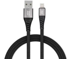 BlueStar Cable USB A to Lightning Blue Star 2,4A with braid 1,2 m TFK-DC-003 juodas