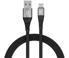 BlueStar USB A į USB C laidas Blue Star 3A 20W PD QC4.0 su pyne 1,2 m TFK-DC-003 juodas