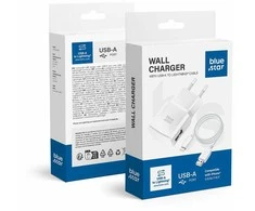 BlueStar Phone charger Blue Star USB A 1A 5W + cable USB A To Lightning TFK-TC-1100B baltas