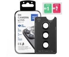 Easy Mėlynas STAR lengvai uždedamas kameros stiklas, skirtas SAMSUNG S24 FE, juodas