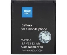 BlueStar Blue Star Mėlynas STAR PREMIUM baterija, skirta SAMSUNG J600 / C3050 / M600 / J750 / S8300 / S7350 900 mAh