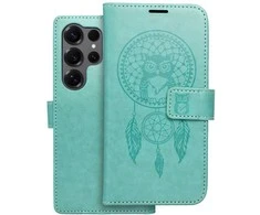 Oem MEZZO Book dėklas skirtas Samsung Galaxy S25 Ultra dreamcatcher žalios spalvos