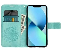Oem MEZZO atverčiamas dėklas, skirtas SAMSUNG S25 FE, mandalų žalias