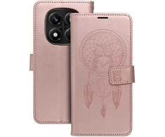 Oem MEZZO Book dėklas skirtas Xiaomi Redmi Note 14 PRO 4G dreamcatcher rožinio aukso spalvos