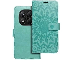 Oem MEZZO Book dėklas skirtas Xiaomi Redmi Note 14 PRO 5G / 14 PRO PLUS 5G mandala žalios spalvos