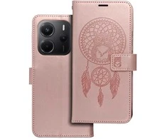Oem MEZZO atverčiamas dėklas, skirtas XIAOMI Redmi Note 14 5G svajonių gaudytojui, rožinis auksas