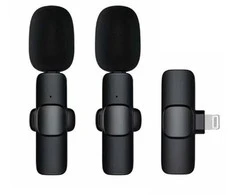 Store24 Belaidis prisegamas mikrofonas „Lightning“ dvigubas (2 komplekte) K1 juodas