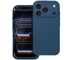 OEM dėklas, skirtas iPhone 17 Pro / 18 Pro (žemas kameros kraštas), minkštas, tamsus, mėlynas
