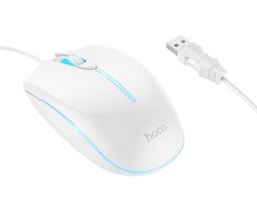 Wire pelė žaidimams Hoco USB A 2400 dpi GM37 baltas