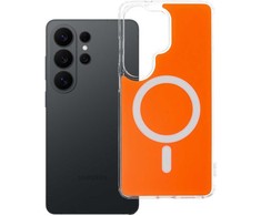 Oem Oranžinis Dėklas na Samsung S26 ULTRA Clear Fusion Mag Cover zgodne su MagSafe hermes oranžinis