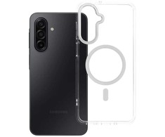 Oem Dėklas na Samsung A17 / A18 Frame Clear Hybrid Mag Cover zgodny su MagSafe transparentne