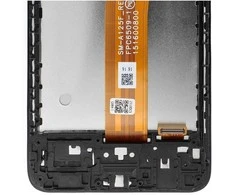 Originalus LCD ekranas, skirtas SAMSUNG A12 A125F/U/W/M OEM su rėmeliu