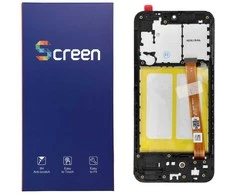 Originalus LCD ekranas, skirtas SAMSUNG A20E A202F OEM su rėmeliu