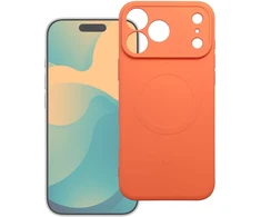 Dėklas Oem Case for iPhone 18 Pro / 17 Pro Silicone Mag Cover compatible with MagSafe (camera protection) oranžinė