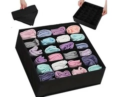 Underwear socks drawer organizer 24 compartments RC-K-1087 juodas