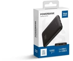 BlueStar Blue Star Mėlynas STAR powerbank 5000 mAh 2A W0539 juodos spalvos