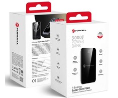 Powerbank compatible with MagSafe Forcell F-Energy SuperSlim F5K8 QC4.0 PD3.0 15W 5000 mAh juodas