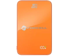 Powerbank compatible with MagSafe Forcell F-Energy SuperSlim F10K8 QC4.0 PD3.0 15W 10000 mAh oranžinis