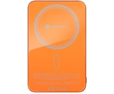 Powerbank compatible with MagSafe Forcell F-Energy SuperSlim F5K8 QC4.0 PD3.0 15W 5000 mAh oranžinis