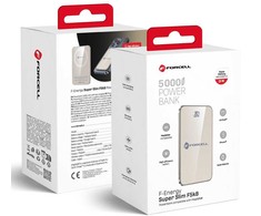 Powerbank compatible with MagSafe Forcell F-Energy SuperSlim F5K8 QC4.0 PD3.0 15W 5000 mAh titanium desert