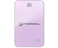 Powerbank compatible with MagSafe Forcell F-Energy SuperSlim F10K8 QC4.0 PD3.0 15W 10000 mAh violetinė