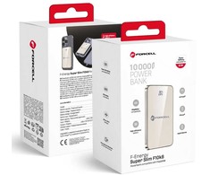 Powerbank compatible with MagSafe Forcell F-Energy SuperSlim F10K8 QC4.0 PD3.0 15W 10000 mAh titanium desert