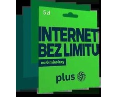 Startinė kortelė PLUS 5 zł internetas be limito