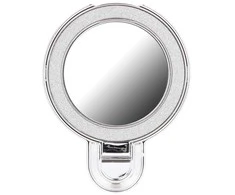 OEM telefono stovas CIRCLE MIRROR - priklijuojamas - sidabrinis