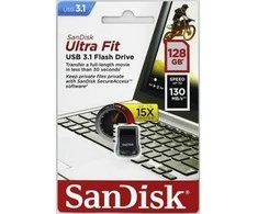 USB laikmena Sandisk Ultra Fit USB 3.1 128GB (130 MB/s)