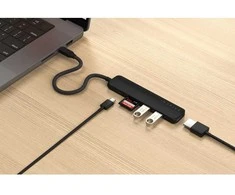 SATECHI 6-in-1 USB-C Slim Multiport Adapteris (Juodas)