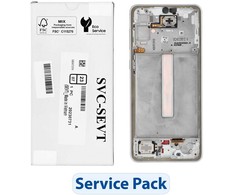 Dėklas „ServicePack“ LCD ekranas SAMSUNG A33 5G A336B GH82-28143B baltas