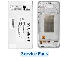 SAMSUNG A36 5G A366B baltas LCD ekranas su aptarnavimo paketu GH82-36841B