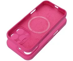 OEM silikoninis dėklas, skirtas „iPhone 15 PRO“, 2 mm, suderinamas su „MagSafe“, rožinis