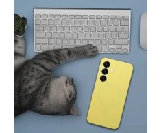 Oem Silikoninis dėklas 2mm skirtas Samsung Galaxy S25 Ultra suderinamas su MagSafe lemon