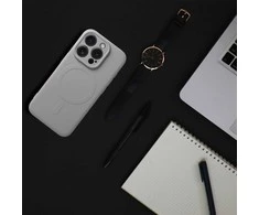 Oem SILICONE MAG COVER dėklas, suderinamas su MagSafe, skirtas SAMSUNG S25 titano pilkai