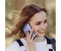 Oem SILICONE RING dėklas skirtas Samsung Galaxy A36 5G violetinės spalvos