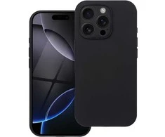 Dėklas Oem Case for iPhone 17 Pro / 18 Pro (low camera edge) Silicone 2mm (camera protection) compatible with MagSafe juodas