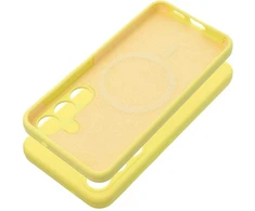 Samsung S26 silikoninis 2 mm „MagSafe“ dėklas, suderinamas su geltonu dangteliu