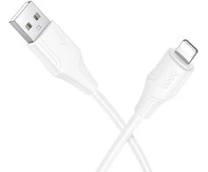 Silikoninis laidas USB C į Lightning Hoco 27W 1 m X124 baltas
