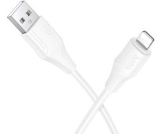 Silikoninis laidas USB A į Lightning Hoco 2,4A 1 m X124 baltas