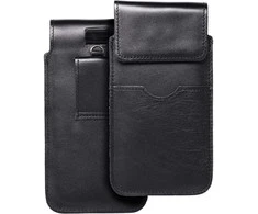 Dėklas OEM odinis universalus slankiklis su atvartu - ROYAL / juoda - Dydis 2XL + platus - SAMSUNG A12 / NOTE 9 / XIAOMI REDMI NOTE 10 PRO