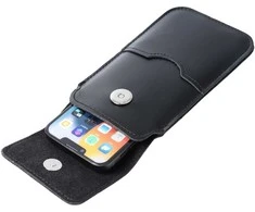 Dėklas OEM odinis universalus slankiklis su atvartu - ROYAL / juoda - Dydis 2XL + platus - SAMSUNG A12 / NOTE 9 / XIAOMI REDMI NOTE 10 PRO