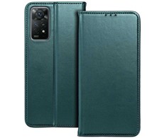 Dėklas su klapką na Xiaomi Redmi NOTE 15 5G Smart Magneto ciemnozielone