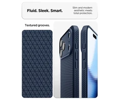 Dėklas Spigen Liquid Air Case for iPhone 18 Pro / 17 Pro - Navy Mėlyna