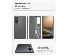 Spigen Liquid Air dėklas skirtas Samsung Galaxy S26+ – pilkos spalvos