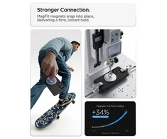 Spigen Liquid Air Mag MagSafe dėklas skirtas Samsung Galaxy S26+ – Matte juodos spalvos