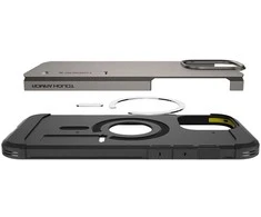 Dėklas Spigen Tough Armor MagSafe, gunmetal – Apple iPhone 16 Pro
