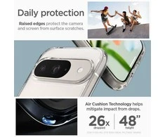 Google Pixel 9 / 9 Pro Spigen Ultra Hybrid Crystal Clear dėklas telefonui skaidrus