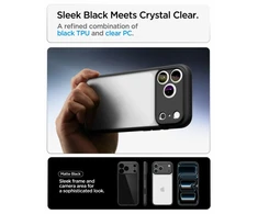 Dėklas Spigen Ultra Hybrid Case for iPhone 18 Pro Max / 17 Pro Max - Matte Juodas