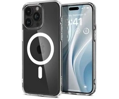 Spigen Ultra Hybrid (MagFit) dėklas skirtas Apple iPhone 15 Pro Max, spalva - Balta